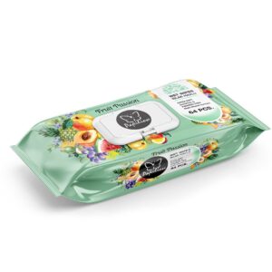 PAPILION WET WIPES FRUIT PASSION GREEN 64pcs